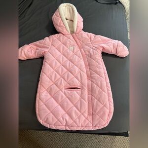 Carter's‎ Pink Quilted Bunting Winter Suit with Hood - car seat friendly